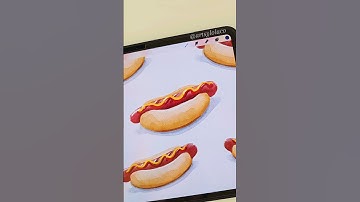 SIMPLE Hot Dog made EASY in Procreate 🌭 #procreate #shorts #art