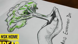 2021 World Environment Day Drawing|5th June Environment day easy drawing|Save Environment|#saveearth