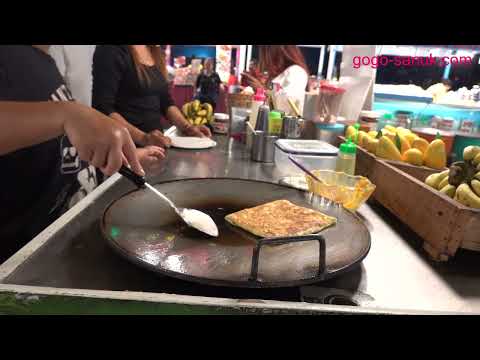 Thai style crepe roti(タイのスィーツ ロッティ) @gogo-sanuk