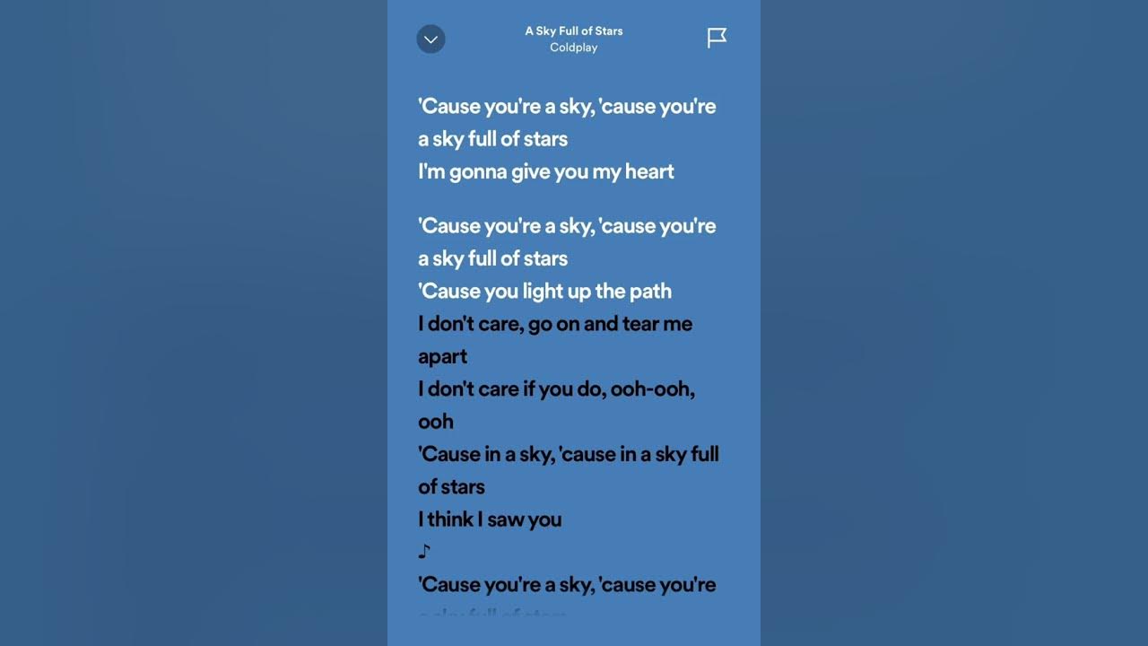 a sky full of stars - sped up