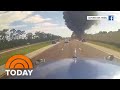 Dashcam video shows deadly plane crash on Florida highway