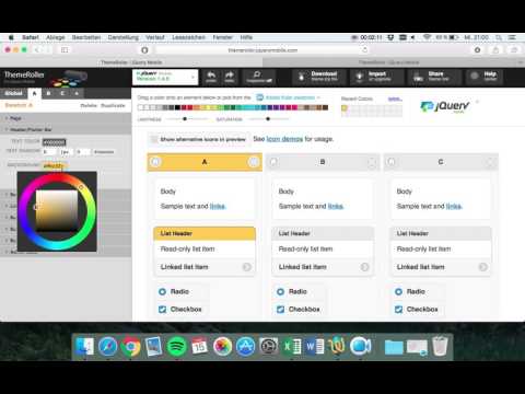jQuery Mobile - ThemeRoller