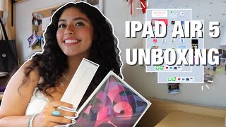 ipad air 5 + apple pencil 2 (unboxing & what's on my ipad)