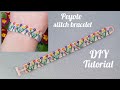 💐Daisy flower bracelet/Spring flower bracelet/Colorful jewelry/Even count peyote stitch/Diy Beading