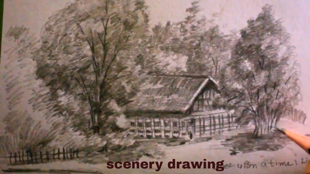 Featured image of post Village Scenery Scenery Drawing For Class 7