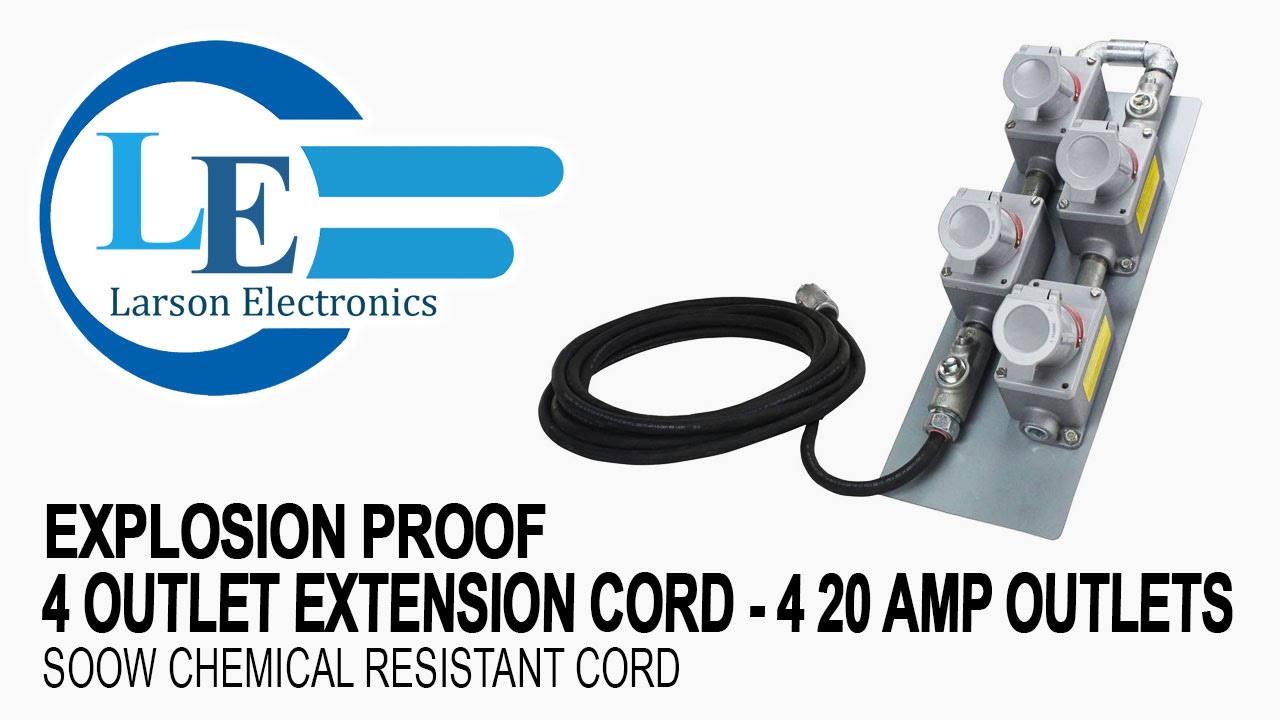 Explosion Proof 4 Outlet Extension Cord (4) Outlets 20A Continual