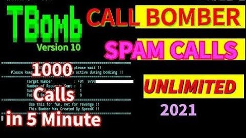 TBomb | Unlimited Calls & SmS with Termux | TBomb  Fake call and sms attack with termux (no error)