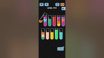 Water Color Sort Level 772 Walkthrough Solution iOS/Android