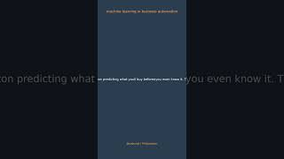 Machine Learning In Business Automation | AI Education #Shorts