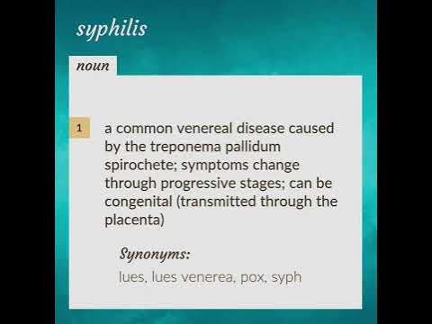Syphilis | meaning of Syphilis - YouTube