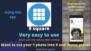 9 square app best app to cut one photo into 9 and ☄️ ☄️ ☄️ ☄️ post on Instagram  🔥  🔥 screenshot 2