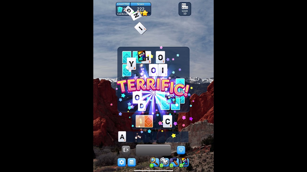 Wordscapes Solitaire Level 910, Perfect Score
