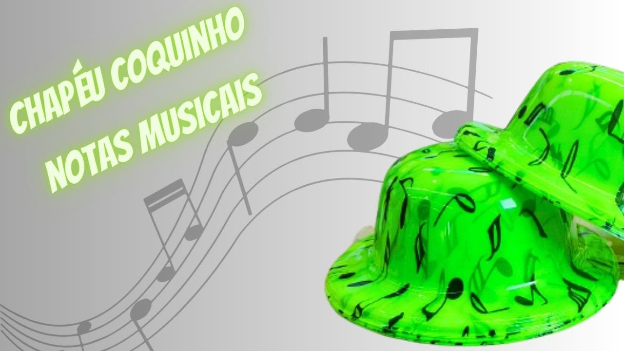 Chapéu Coquinho Notas Musicais - Para Festas - Festas da 25