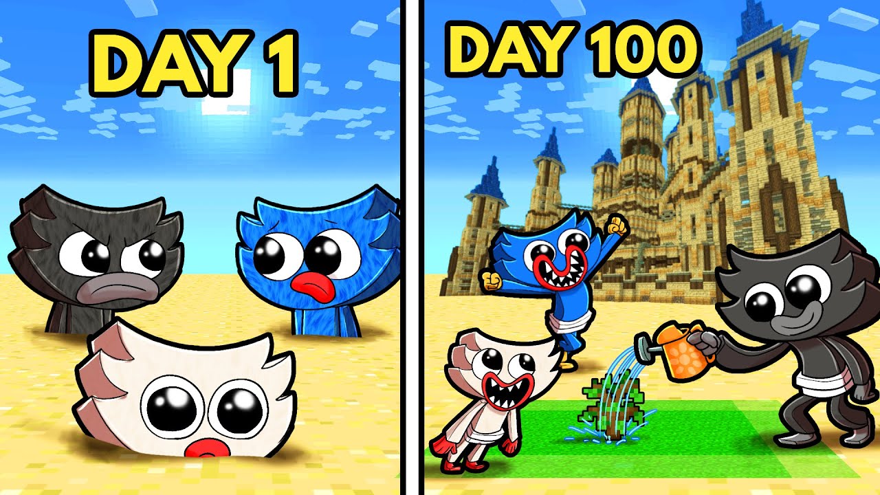 Huggy Wuggy Survives 100 DAYS in WASTELAND APOCALYPSE!