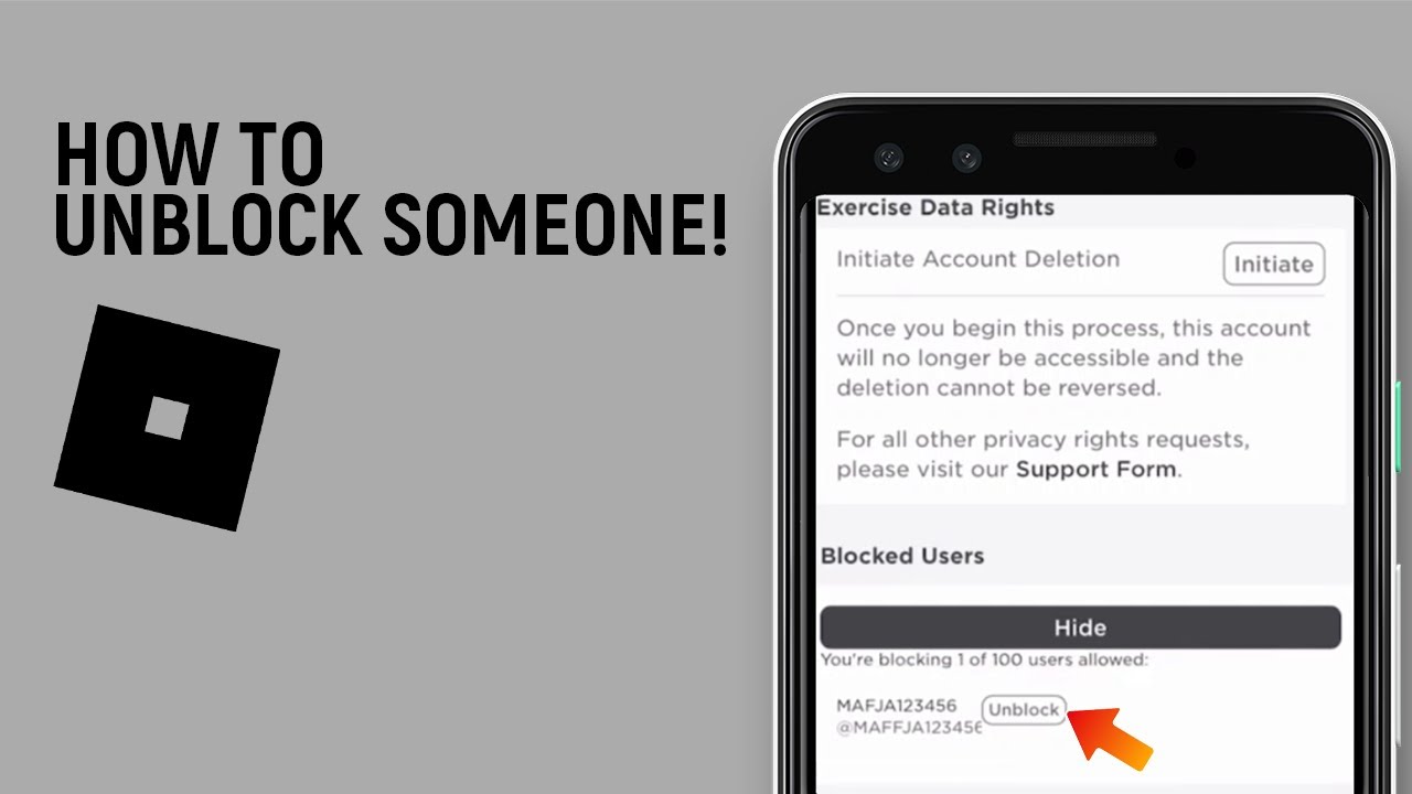 How to unblock a roblox user on mobile 2023  Unblock someone on roblox in  mobile 
