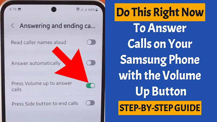 How to Answer Calls on Samsung Using the Volume Up Button