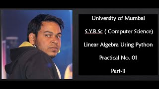 Famous Linear Algebra Using Python Practical No. 01(b) Wealth
