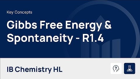 Gibbs Free Energy and Spontaneity [IB Chemistry HL]
