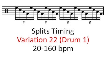 Splits timing (var 22, drum 1) | 20-160 bpm sheet music