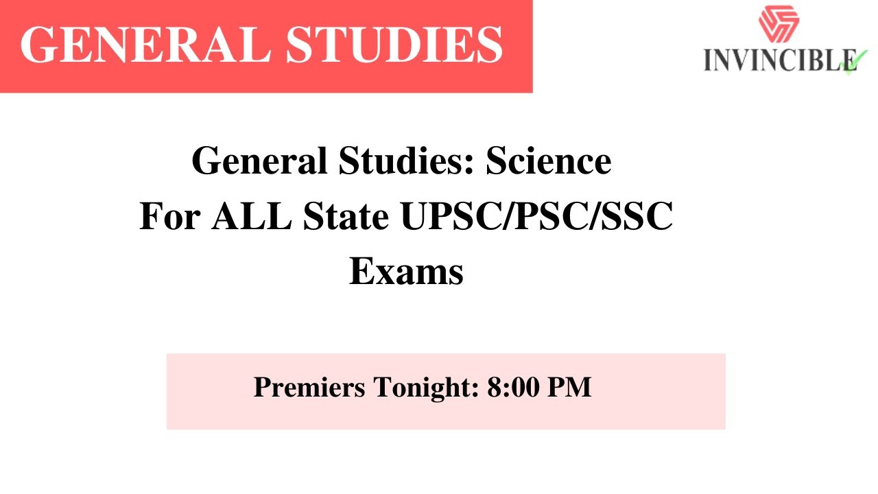 General Studies Science for various competitive exams - YouTube