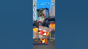 Talking Tom Hero Dash VS CAT Runner iOS Android gameplay