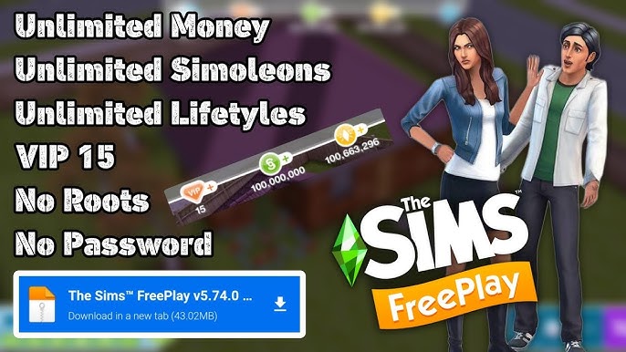 Sims FreePlay MOD APK VIP 15  Unlimited Simoleon Lifestyle 5.81.0