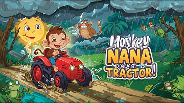 “🐵 Monkey Nana Drives a Tractor 🚜🌪️ Brave Journey Through the Storm to Save the Road”