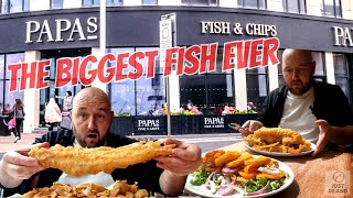 I went to PAPAS in BLACKPOOL and got THE BIGGEST FISH EVER as part of my famous CHIP SHOP PLATTER!!!