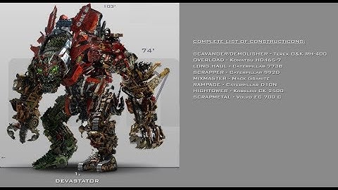 Transformer Revenge of the Fallen : all information Constructicons