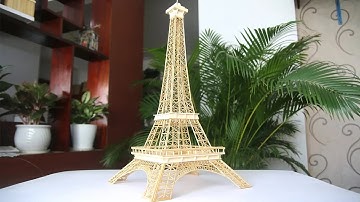 Cách làm mô hình Tháp Eiffel bằng tăm tre