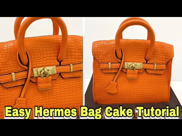 How to Make Fondant Bag Cake for Beginners / HERMES Bag Cake 