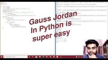 Gauss Jordan Elimination Method in Python | Hindi Explanation of Gauss Jordan Python code