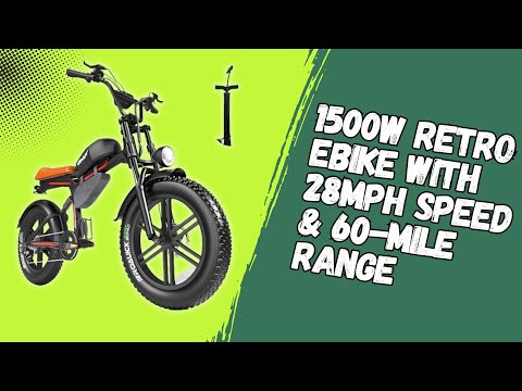 1500W Retro eBike with 28MPH Speed & 60 Mile Range