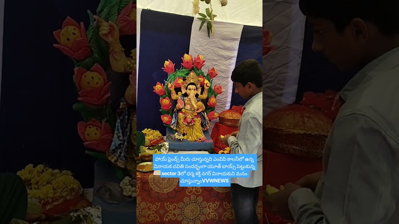 ఎంవిపి కాలనీలో ఉన్న వినాయక చవితిసందర్భంగాయూత్ బాయ్స్ పెట్టుకున్న sector3లో వినాయకుని మనం చూస్తున్నాం