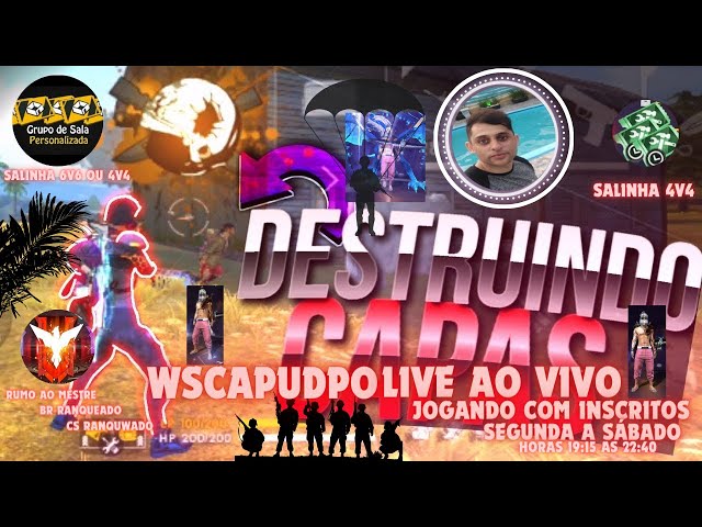 🔥 X1 DOS CRIAS PREMIADO AO VIVO - SALAS PERSONALIZADAS COM INSCRITOS, 4X4  🔥 FREE FIRE AO VIVO 🔥 