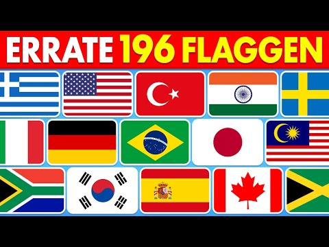 Errate alle 196 Flaggen der Welt! | Flaggen-Quiz 🚩🌎