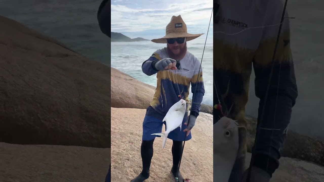 Pescaria de micro jig no costão, saiu o trator do pampo! 🎣🫶 