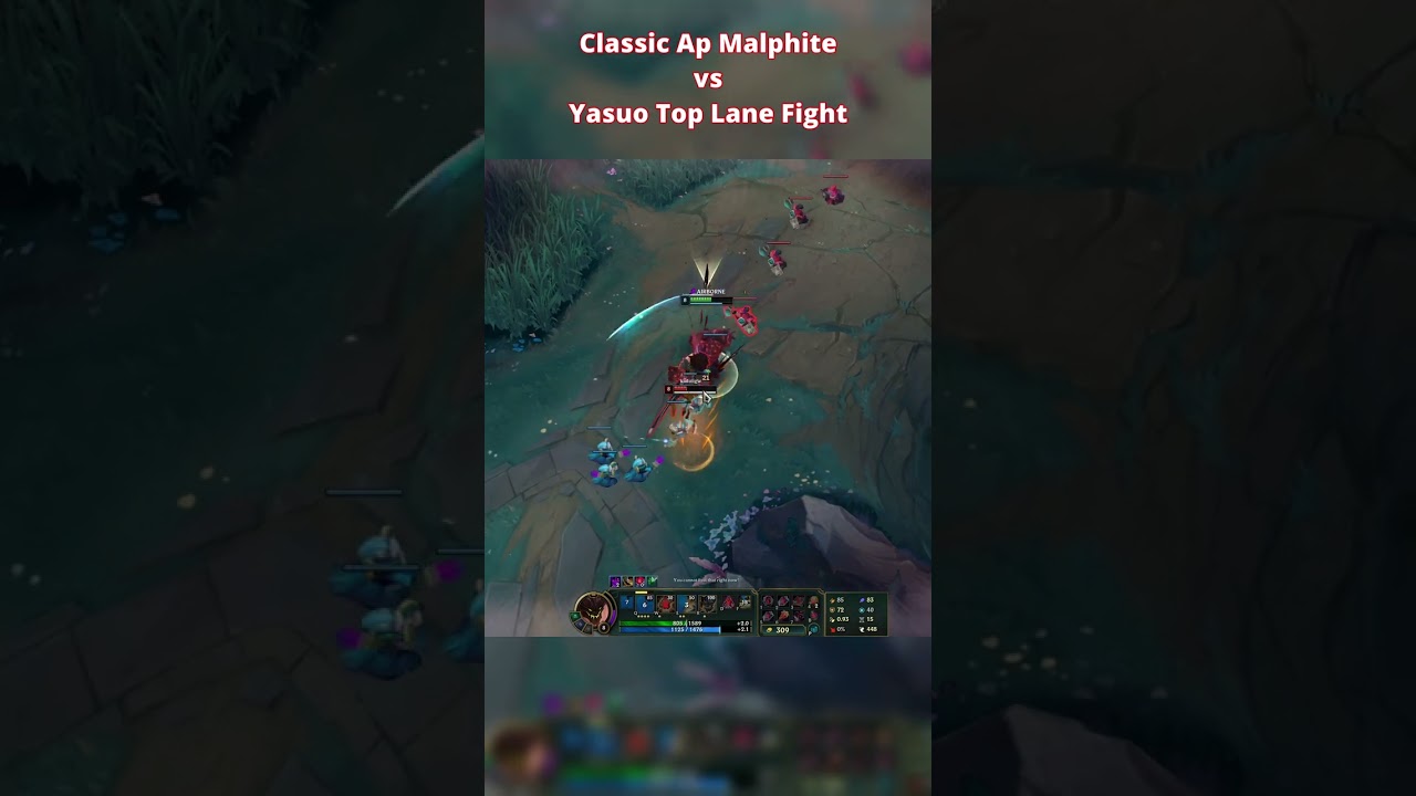 Malphite vs Yasuo Classic Top lane Outplay 