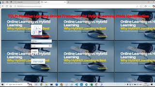 TCLPI Machine Learning Driven Framework for Hybrid Learning Mode Identification