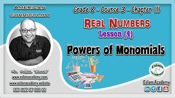 🔴 Grade 8 – Chapter 1 – Lesson 4 [[ Powers of Monomials ]] 🔴
