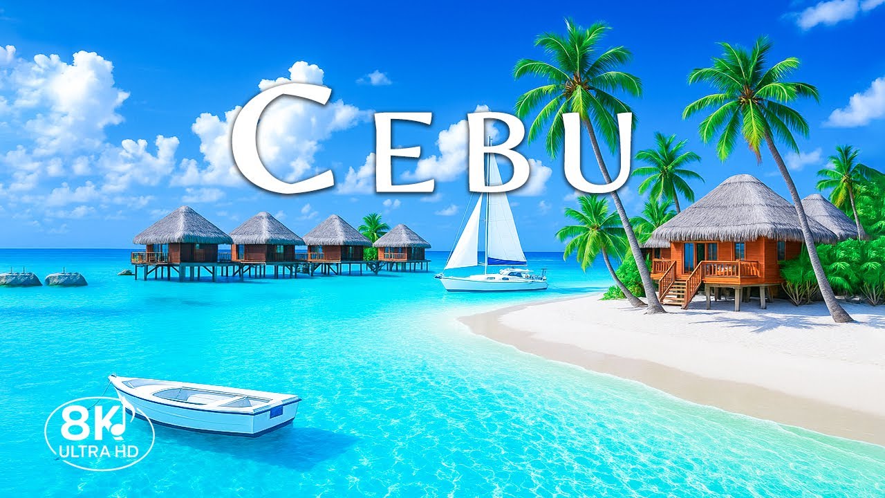 Scenic Cebu 8K UHD | Crystal Blue Waters, Palm Beaches & Soothing Relaxation