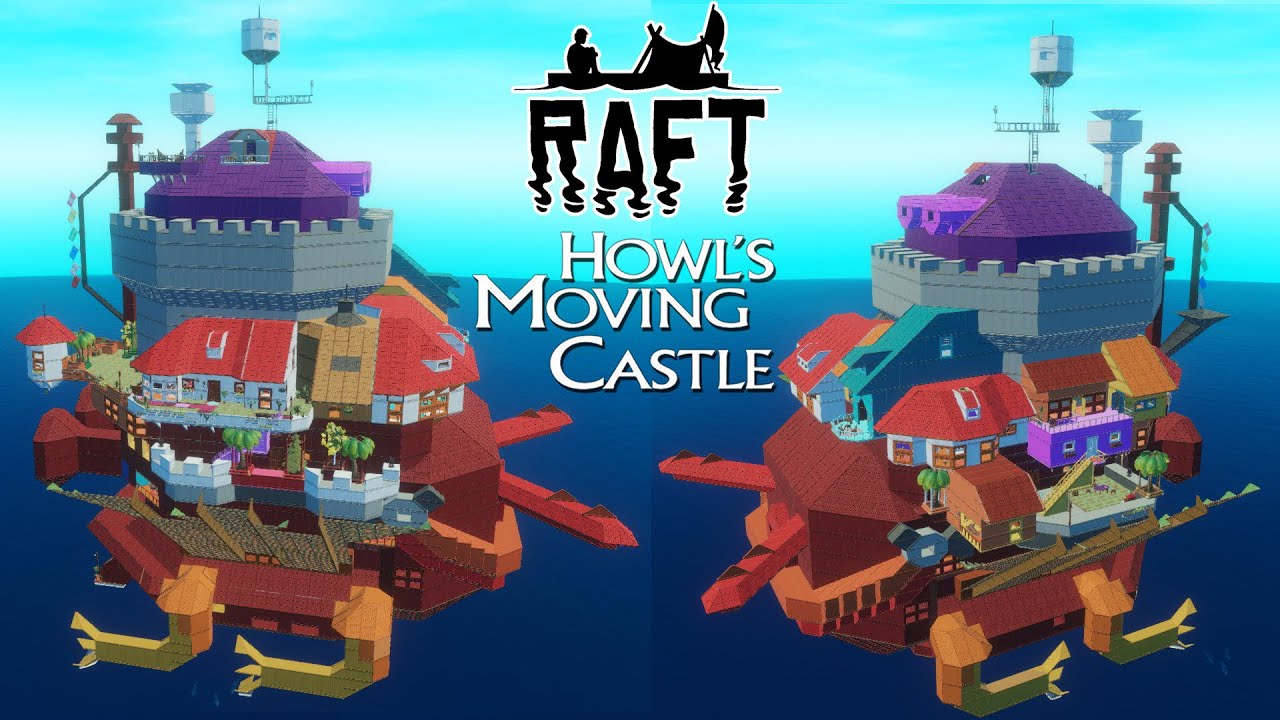 Castle Raft A tour of my Howl's Moving Castle inspired raft | Raft - YouTube