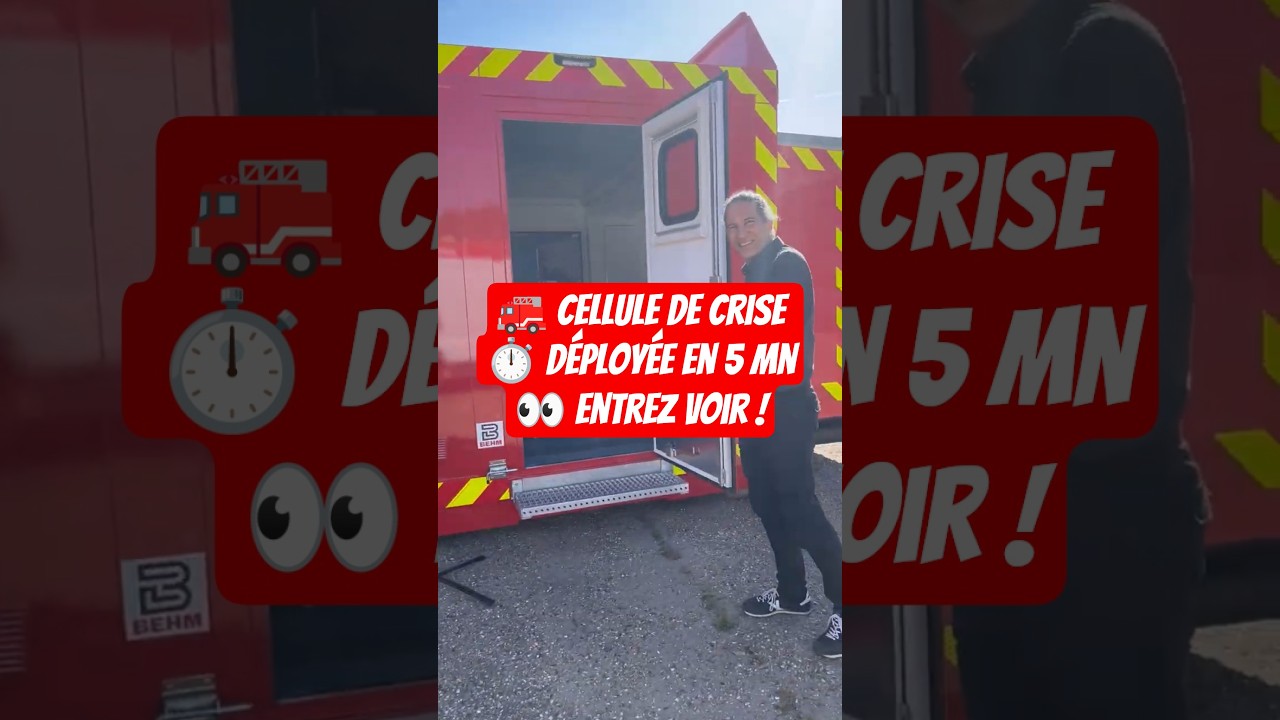Cellule interservices mobile pour le SDIS 76 avec mur interactif