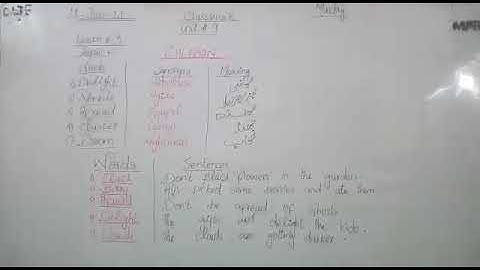 Class 7 (English), Unit #9 Lesson #3 W/S/M + W/S part A.