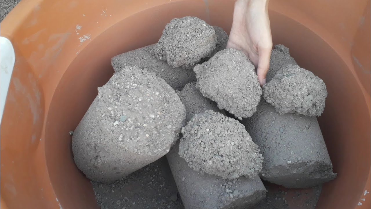 New video 💣White grainy sand huge cylinders+balls dry+wet+floor crumbling 💦💦All ASMR in one🤤
