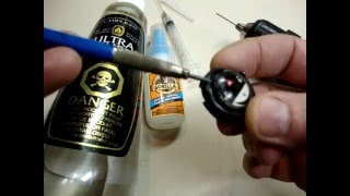 How to remove air bubbles from a compass