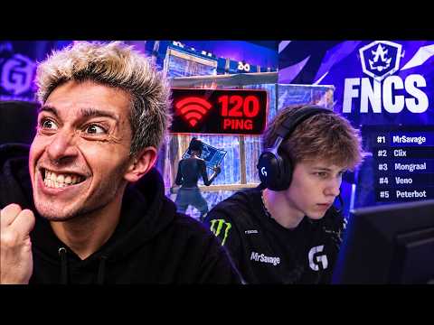 REACTION TO MRSAVAGE WITH 120 PING in the FNCS