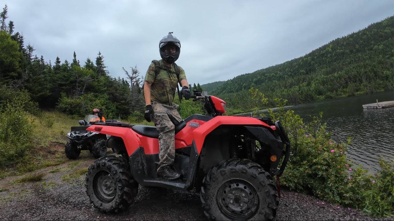 ATV Run to Lance Cove Pond - Suzuki KingQuad 500 & Yamaha Grizzly 700 ...