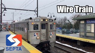 SEPTA Wire Train Passing By North Wales Station 2/20/26