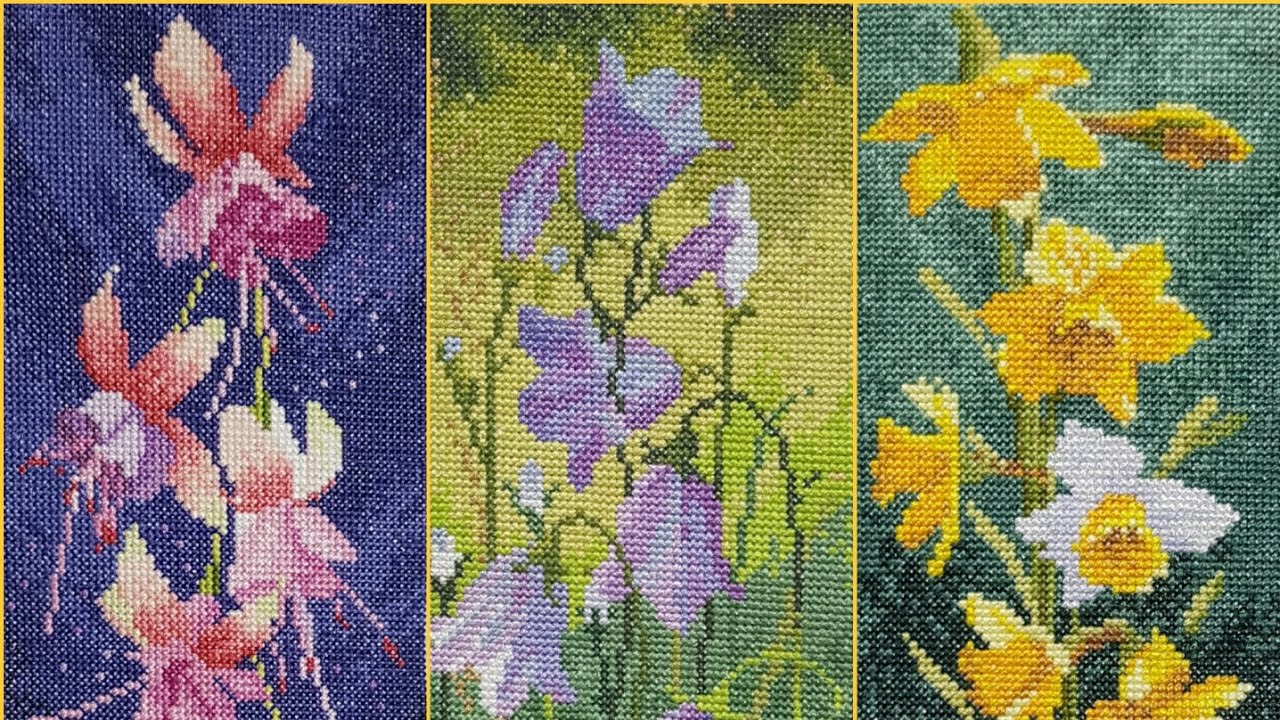 [자랑중] 십자수 꽃 | 자세히 보기 & 통합